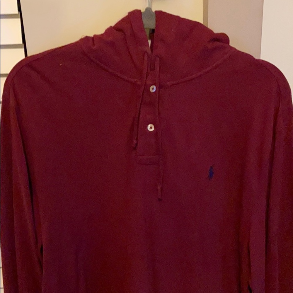 Polo by Ralph Lauren Maroon Long-Sleeve Hooded L